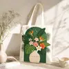 Bolsa de Lona Panda Logo Impreso Bolsa de Algodón Bolsa de Compras Bolso de Mano para Estudiante Bolsa de Lona Creativa Cultural Venta al Por Mayor de Fábrica