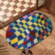 Alfombrilla Creativa de Baño Dopamina Absorbente Secado Rápido Tablero de Ajedrez Barro de Diatomeas Alfombrilla Suave Entrada de Baño Alfombra Antideslizante