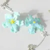 Flor Artificial Flor Copo de Nieve Cabezal de Flor Kit de Materiales para Manualidades Pasador de Flor Accesorio para el Cabello Hanfu Flores para Boda Flores de Seda Artificial