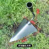 Azada Triangular Puntiaguda para Zanjas, Acero Engrosado, Herramienta Agrícola Multifuncional para Surcar, Plantar Verduras, Fertilizar, Aflojar la Tierra, Desmalezar y Arar