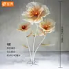 Adereços Decorativos, Flores Artificiais, Flores Simuladas, Flores Coloridas Grandes para Shoppings, Flores de Malha de Seda Prontas, Flores Feitas à Mão, Decorações Internas e Externas