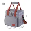 Bolsa isotérmica gruesa antifugas de doble capa de producción de fábrica para exteriores, bolsa de almuerzo para picnic con hombrera, bolsa de hielo de una sola capa para mantener fresco