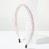 Diadema Heming Nueva Elegante Diadema Fina con Borde de Cristal Perla Sintética Sensación de Lujo Ligero Clip para el Cabello Versátil para el Día a Día Accesorio para el Cabello