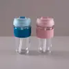 Botella de agua de vidrio de borosilicato de lujo para viajes, boca ancha, 500 ml, con impresión personalizada y tapa de plástico