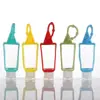 Estoque de fábrica 60ml frasco trapezoidal plano transparente plástico PET frasco com tampa de rosca rotativa líquido frasco para gel