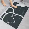Tapete de chão para banheiro feito de terra de diatomáceas, tapete macio de secagem rápida para a entrada do banheiro, tapete para os pés absorvente de água e antiderrapante, base de carpete para casa