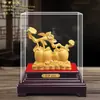 Adorno chapado en oro con significado auspicioso, "Todo sale como deseas", con forma de caqui, adecuado como regalo de inauguración de casa o negocio para decoración del hogar, compañías de seguros y tiendas 4S