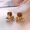 Pendientes Exquisitos Ancora Red Elegantes, Suaves, Estilo Retro, Color Café Maillard, Estilo Palacio, Adecuados para el Año Nuevo