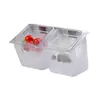 Bandeja de porciones de PC Jin De 1/6 Caja de porciones transparente Bandeja cuadrada para alimentos Bandeja para comida rápida resistente a caídas Bandeja de porciones de frutas