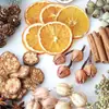 Casca de fruta faça você mesmo, pinha, lascas de madeira, folhas, flores secas, combinação de frutas secas, decoração de natal, decoração de jardim de infância, adereços retrô