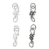 Prata de Lei S925 Fecho Vintage para Pulseira Colar DIY Conector Fivela para Corda Trançada Acessórios Fecho S Modelo Novo