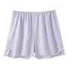 Pantalones caseros frescos de seda helada de cintura media, amigables con la piel, transpirables, anti-exposición, pantalones de seguridad multiusos para mujer 2185