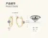 Comercio Exterior Al por Mayor Pendientes Personalizados para Hombre y Mujer Plata de Ley S925 Color D Pendientes de Moissanita Diseño Geométrico Estilo Elegante y Sencillo