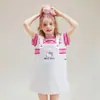 HelloKitty Hello Kitty Vestido de Verão Falso Duas Peças Slip Dress 2025 Novo Tesouro Feminino Vestido Casual
