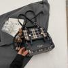 Mochila de Viagem Xadrez Estilo Coreano Feminina 2024 Nova Moda Mochila de Mão para Sair Compras Mochila Escolar para Estudante