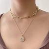 Venta Caliente Europea y Americana Moda Temperamento Collar Doble Capa 26 Letra Inglesa Circonita Micro Diamante Collar Mujer Venta al por Mayor