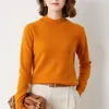 Roupa Íntima de Gola Alta Meia-Altura para Mulheres Nova Coleção Primavera e Outono 2026 Suéter Solto Estilo Coreano Cor Sólida Manga Longa Camisa Base de Tricô