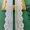 Renda de algodão de 3,5 cm de largura renda de algodão acessórios artesanais diy bordado de borboleta borda decorativa para roupas