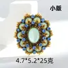 Broche Retro Vintage Serie Barroca Broche Estilo Palacio Esmeralda Pin Accesorio para Ropa