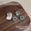 Nuevas Decoraciones para Uñas K9 Color Azul Hielo Marino con Diamantes Apilados, Brillantes Sin Base, Accesorios para Uñas con Bolas de Diamante Rectangulares Acabadas Color Huevo de Paloma