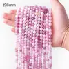 Pedras Soltas de Ágata Cristalizada Produtos Semi-acabados Contas Redondas de 8mm Fio Longo Pulseiras Colares Joias DIY Contas Espaçadoras Acessórios Atacado