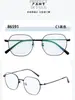 Gafas de Titanio B Cuadradas de Moda Ultraligeras Estilo Celebridad de Internet Ins Montura Grande Tendencia Retro Ip Galvanizado Al por Mayor