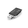 Leitor de cartão USB 2.0 dois em um TF SD card para computador, leitor de cartão multifuncional de alta velocidade, conversor de transmissão