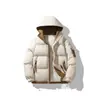 Chamarra con capucha acolchada de algodón, unisex, engrosada para abrigar, a prueba de viento, casual, diseño liso, moderna y simple, versátil, elegante para hombres