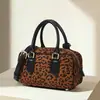 Bolso de Mano de Moda Simple de Gran Capacidad Estilo Coreano Versátil Boston Hombro Cruzado Bolso Bowling