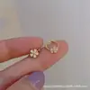 Clavo de Oreja de Plata de Ley 925 Rosa Super Brillante Clavo de Oreja Diamante Sentido Avanzado Clavos de Oreja de Circonita Gratis