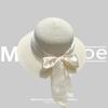 Sombrero de Paja Nuevo Estilo 2025 para Mujer Verano Vacaciones en la Costa Protector Solar Visera de Moda Versátil Lazo Ala Ancha Sombrero de Pescador