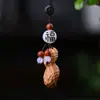Talla en Madera Paz y Alegría Todo Sale Bien Accesorios DIY Llavero Accesorios Colgantes Etiqueta de Fortuna Tallado en Madera Hecho a Mano de Moda