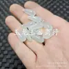 Pendente de Jade Gota d'Água Flor Flutuante Azul Brincos Redondos Tridimensionais Gota d'Água Amarelo Vermelho Roxo Pingente de Grampo de Cabelo Colar Pingente de Jade