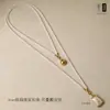 Cadena Delgada de 3 mm Cadena para Clavícula de Perla Shijia Cadena de Amuleto Budista Tailandés Cordón de Thangka Collar Modelo para Mujer Se Puede Usar Sola