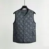 Otoño e Invierno Nuevo Chaleco de Cuello Redondo con Patrón de Diamantes para Personas de Mediana Edad y Mayores Chaleco de Bolsillo Chaleco Grueso Cálido para Hombre Abuelo Papá