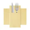 Portacubiertos Beige de Gama Alta 40*40cm Papel Libre de Polvo Estilo Occidental Fiesta de Banquete Servilleta Servilleta Desechable Personalización