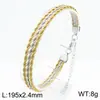 Cadena de Cuerda Trenzada Trenzada Transfronteriza Europea y Americana de Acero Inoxidable Cadena Trenzada de Tres Capas Pulsera de Nicho Unisex Joyería Estilo Ins