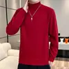 Otoño e invierno 2023 Nueva ropa interior de cuello medio estilo coreano de moda suéter de cuello alto medio suéter suéter camisa básica suéter