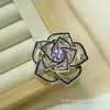 Nuevos Accesorios de Joyería de Aleación de Flor Giratoria de Diamante de Cristal Rosa Materiales Hechos a Mano para Funda de Teléfono Móvil con Cuentas DIY