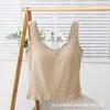 Algodón Puro Cuello Cuadrado Espalda Descubierta Sentido del Diseño Espalda Hermosa Camisola Chaleco Chica Picante Mujer Verano Con Almohadillas en el Pecho Ropa Interior Ropa Exterior Top sin Espalda