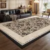 Tapete para Sala de Estar, Estilo Francês Vintage, Lavável e Resistente a Manchas, Adequado para Sofá e Mesa de Centro, com um Toque de Luxo Leve e Sofisticado