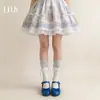 Calcetines de pantorrilla con lazo de cinta de terciopelo Jk para mujer, Calcetines blancos de seda hasta la rodilla para mujer de primavera y verano, Estilo fino de verano Zhuji