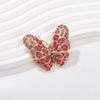 Broche de borboleta transfronteiriço strass flor broche de borboleta elegante moda casaco de inseto pin coat acessórios de corpete
