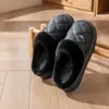 Sapatos de Algodão Retrô para Casa Masculino 2026 Outono/Inverno Novo Estilo Impermeáveis Antiderrapantes para Interior Acolchoados com Veludo Quente para Homens Tamanho Extra Grande