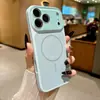 Nueva funda magnética de silicona líquida que se transforma instantáneamente para adaptarse al iPhone 17 Pro Max, anticaídas, con protector de lente para Apple 16