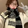 Bufanda de Punto con Flor de Nieve de Doble Cara Haerbin Estilo Pareja Otoño e Invierno Chal Cálido Bufanda para el Cuello de Cachemira Sintética Unisex