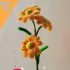 Palitos Retorcidos Terminados con Margaritas Pequeñas como Regalos para Maestros y Novias, Materiales para Floristería, Decoración para Arreglos Florales, Flores Artificiales