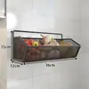 Suporte de cozinha cesto de armazenamento de gengibre e alho montado na parede multifuncional cesto de vegetais escorredor de temperos artefato