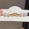 Pulseira oval de porco com pérola e zircônia, bracelete de moda retrô francês, joia de luxo leve de alta qualidade para mulheres.