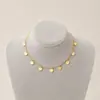 Jóias transfronteiriças europeias e americanas moda simples colar de lantejoulas geométricas redondas para mulheres primavera e verão versátil colar de metal personalizado